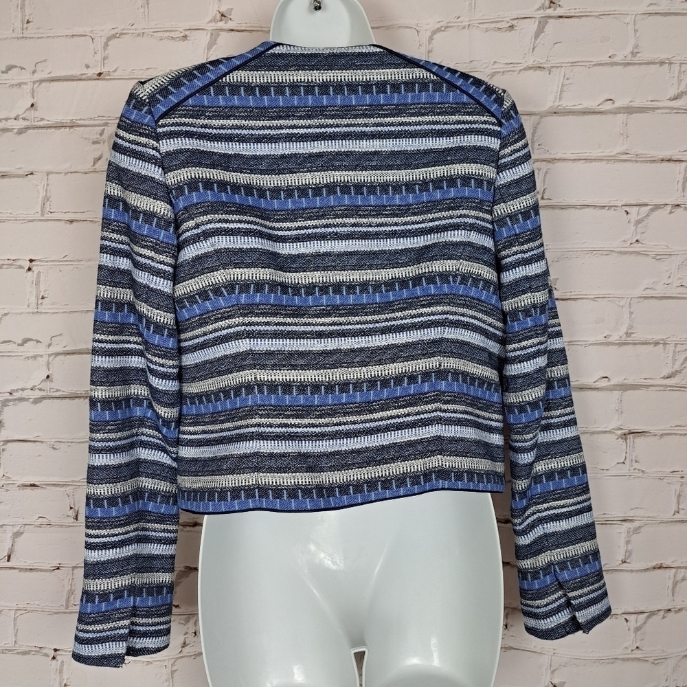 Rw&co Tweed Striped Cropped Blazer - Picture 5 of 12